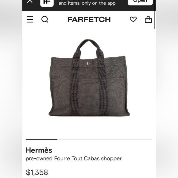 Authentic Hermes Tote Canvas Bag - Picture 14 of 14